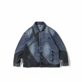 Vintage Two Tone Patchwork Denim Coat